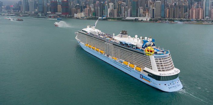 A photo of the Spectrum of the Seas cruise ship